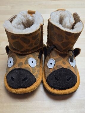 Emu Australia Little Creatures Giraffe Infant Merino Wool Booties